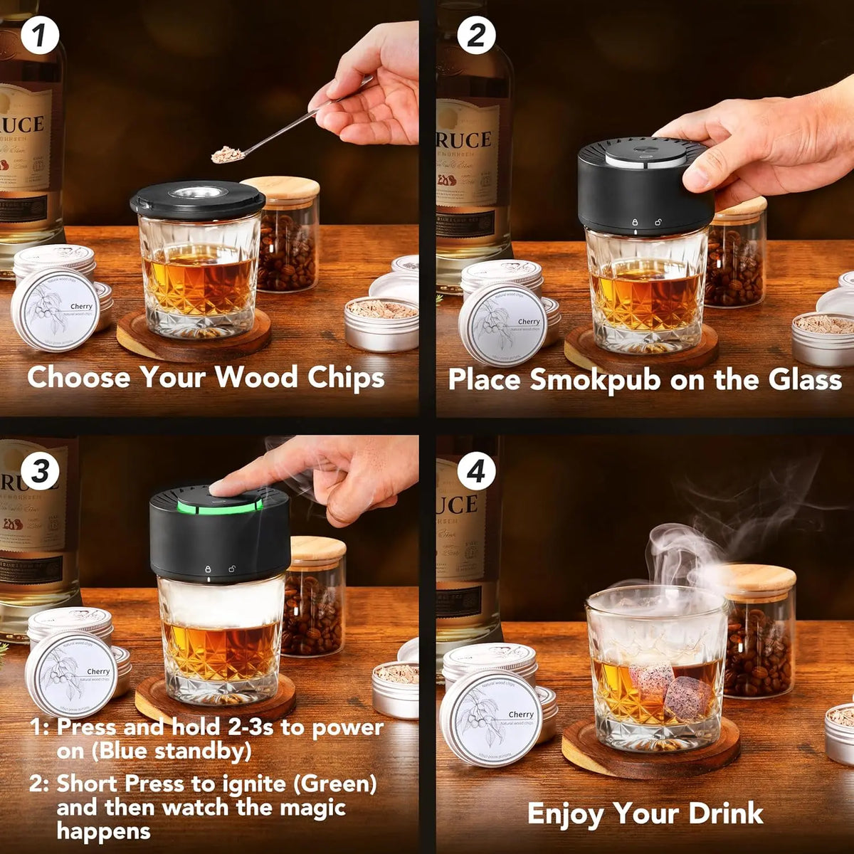 Electric Whiskey Smoker Kit