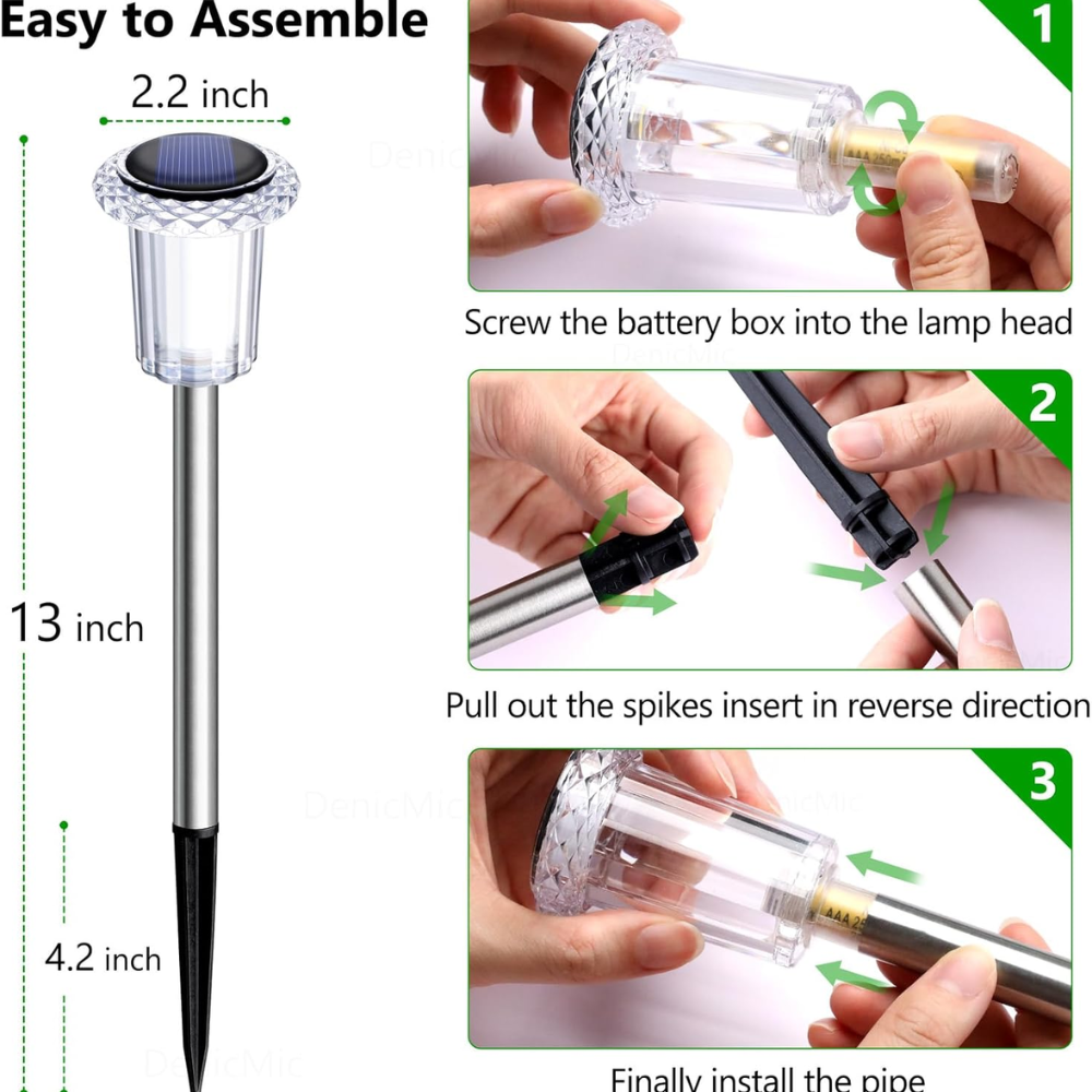 Pack Of 10 Solar Pathway Lights Outdoor Waterproof LED | SLIMG:7259928503457435252