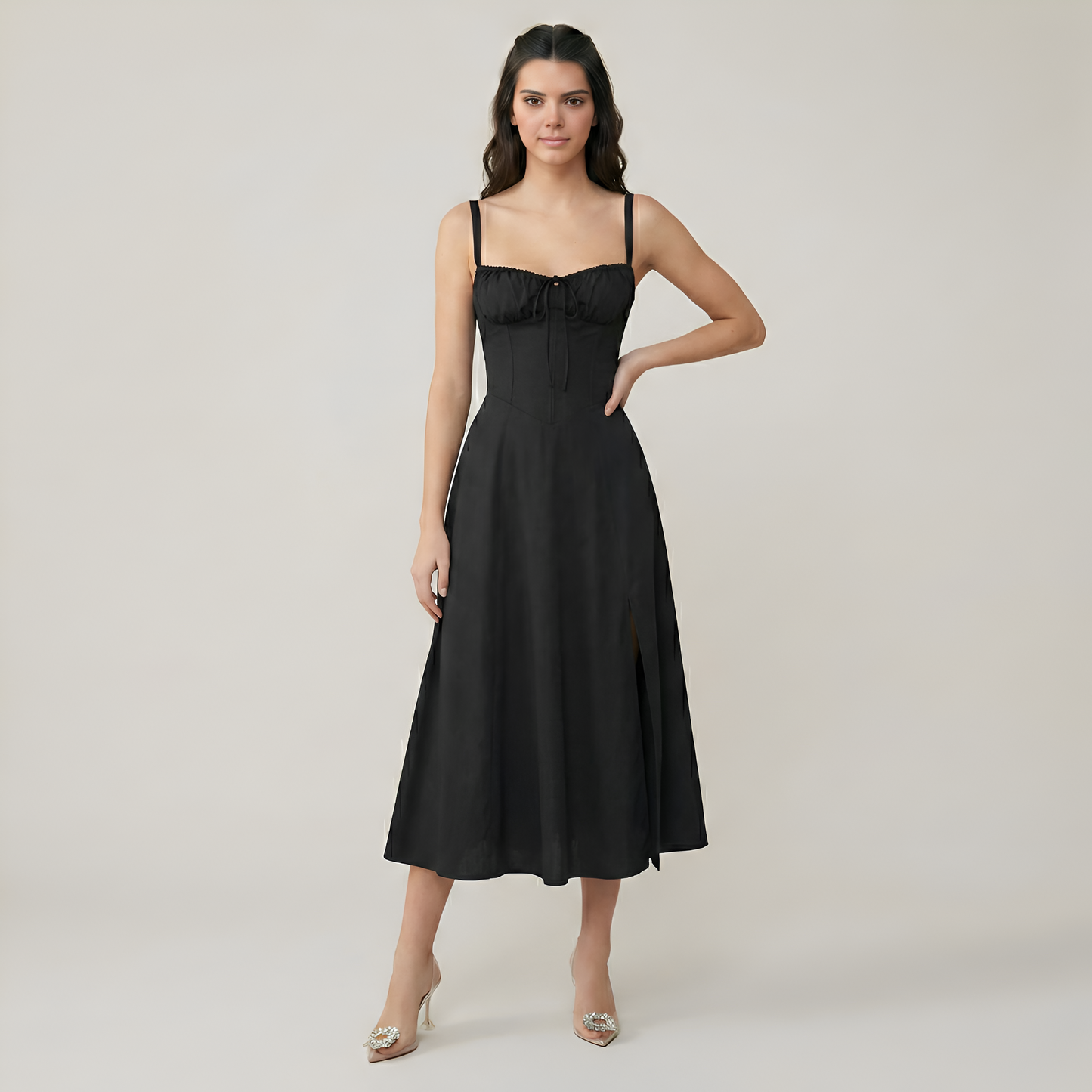 Floral Printed A Line Midi Dress For Women