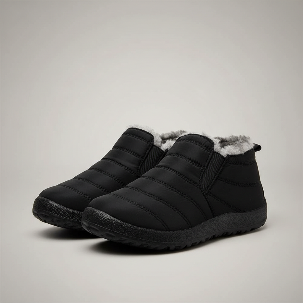 Winter Warm Fur Lined Snow Boots For Men