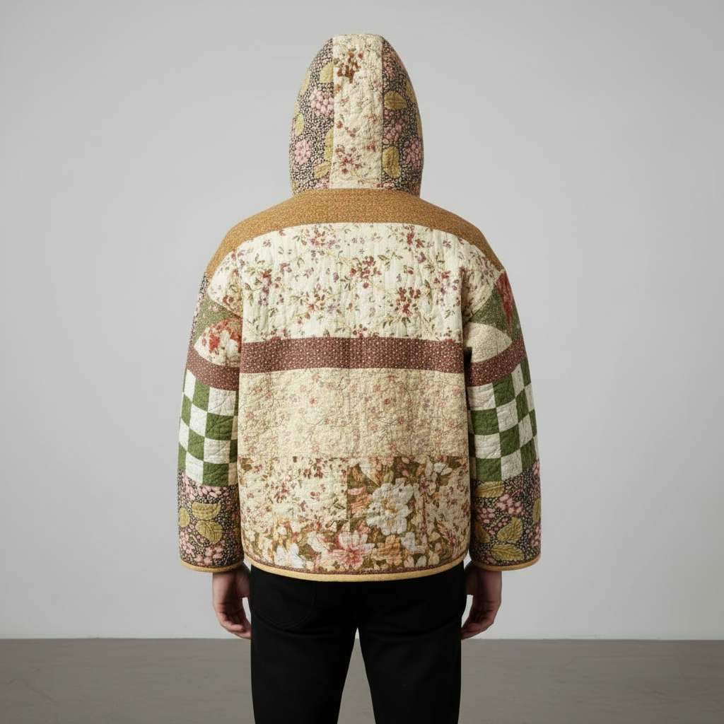 Casual Patchwork Quilt Design Everyday Hoodie