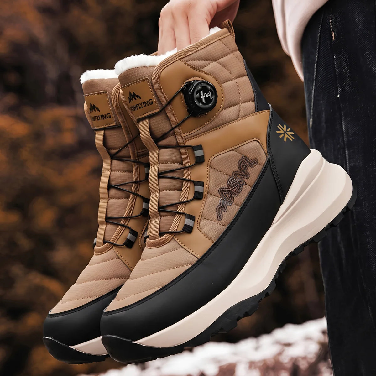 Ridgeline Men's Faux-Fur Lined Snow Boots