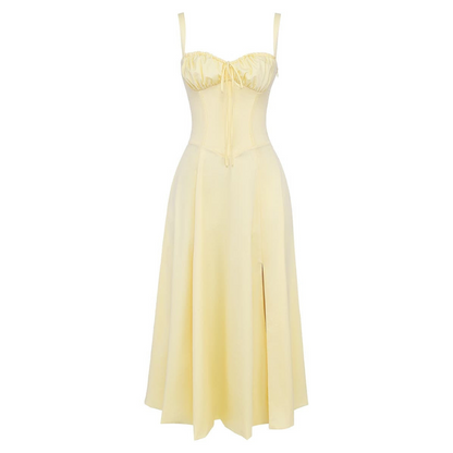 Floral Bustier Midriff Waist Shaper Dress