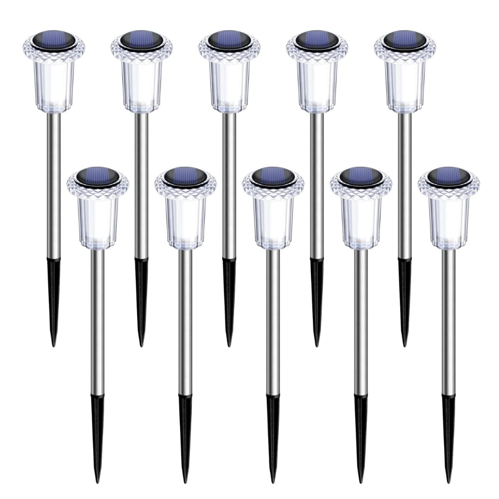Pack Of 10 Solar Pathway Lights Outdoor Waterproof LED | SLIMG:7259928503457435245