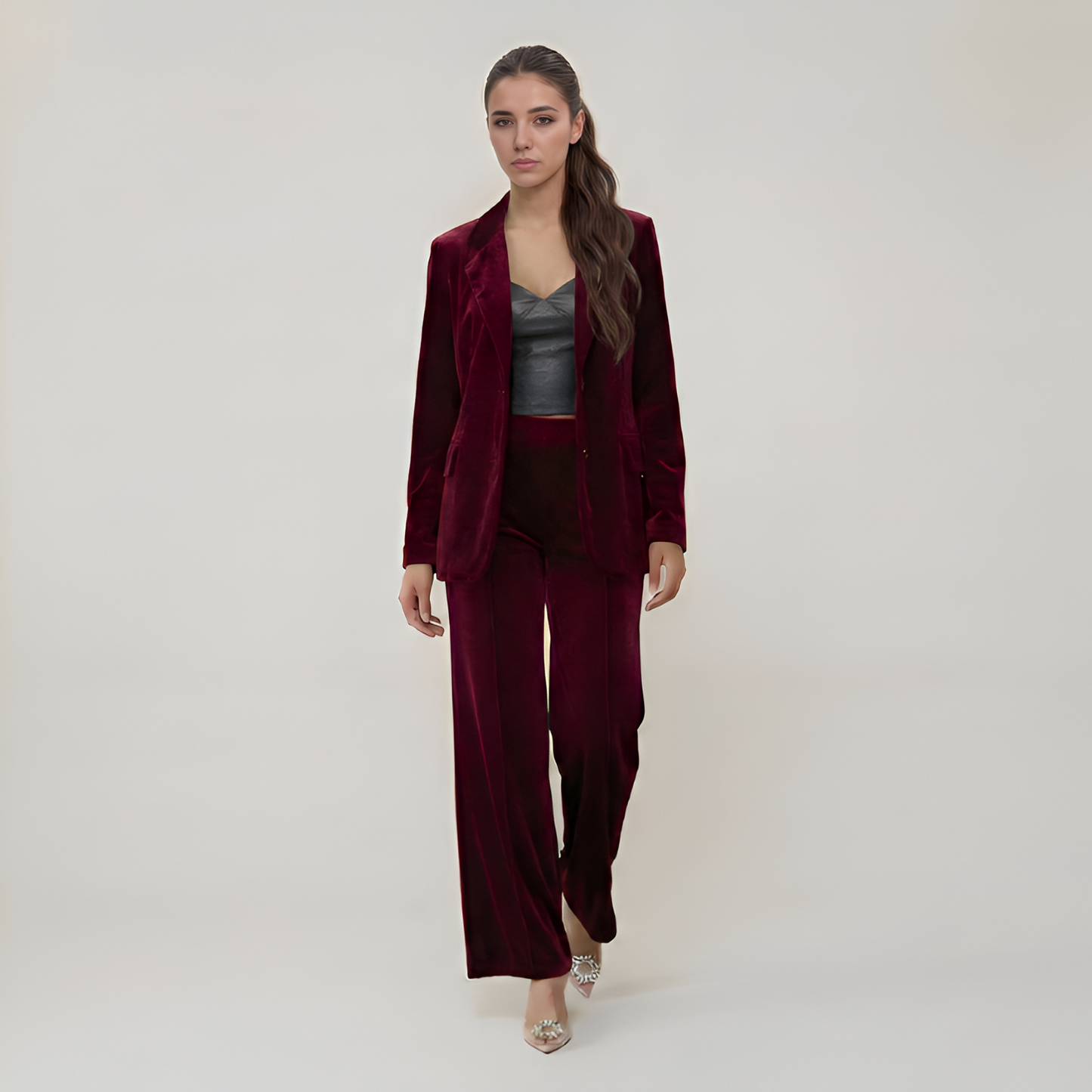 High Rise Statement Flare Pants For Women