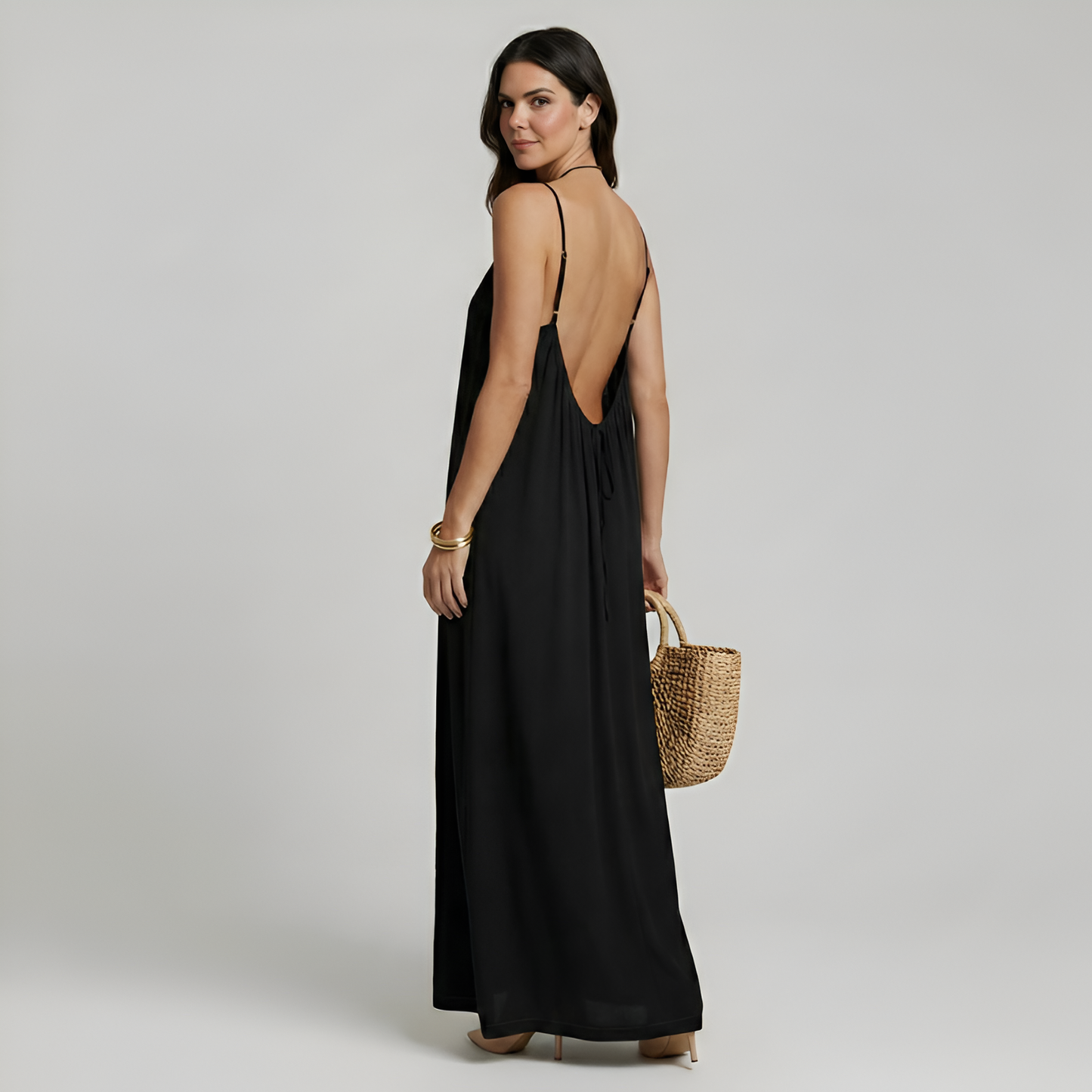 Adjustable Strap Cami Maxi Dress For Women