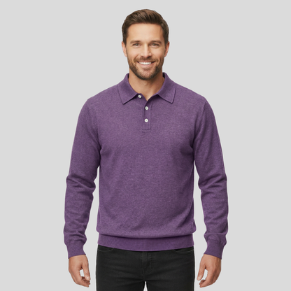Classic Cashmere Lapel Polo T Shirt