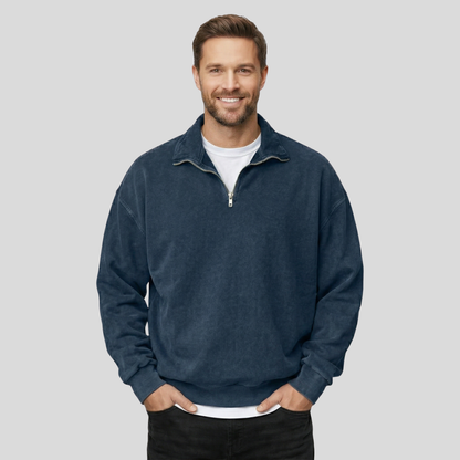 Classic Half Zip Collar Sweatshirt