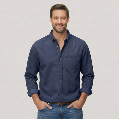 Classic Solid Long Sleeve Button Down Shirt