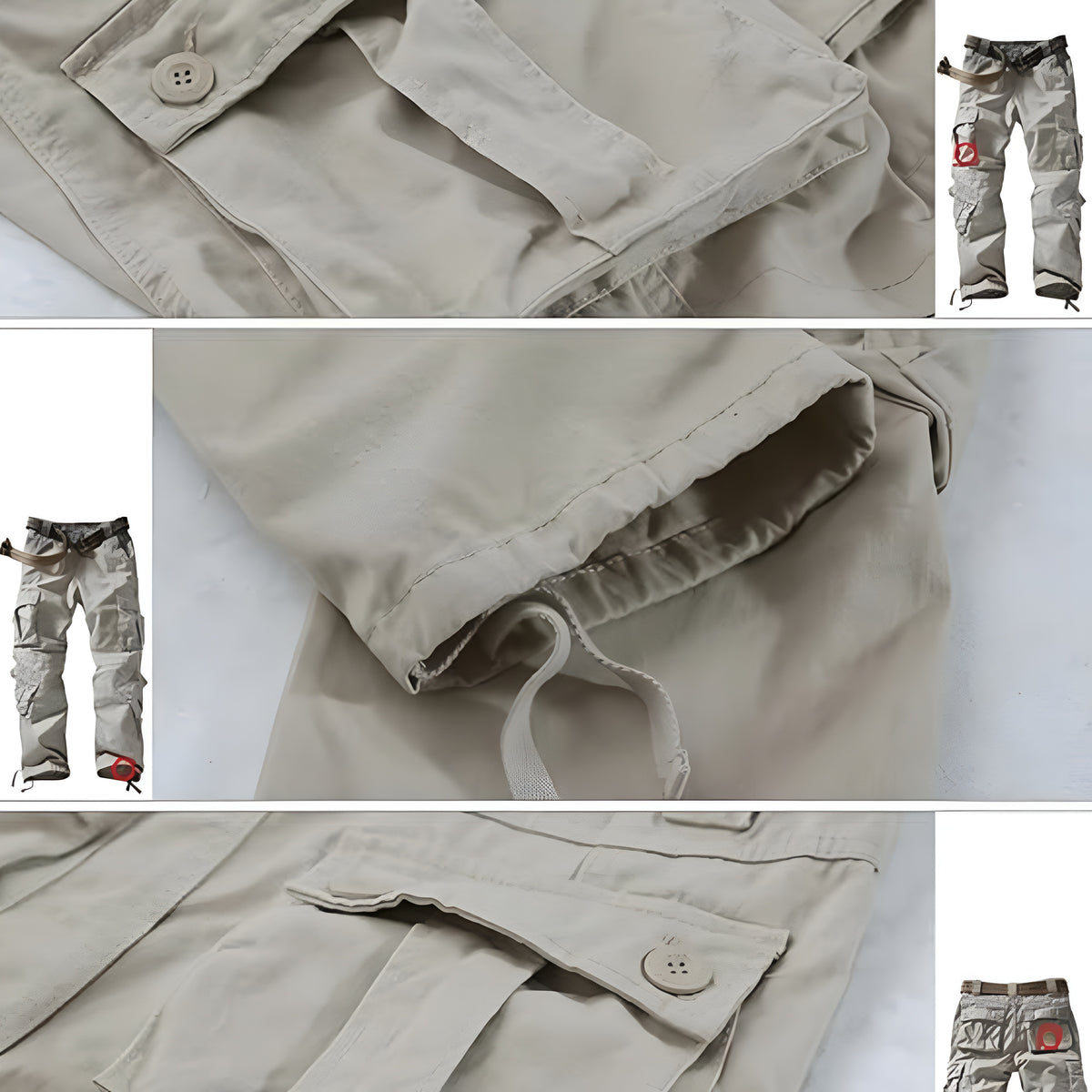 Cargo Pants With Multiple Pockets And Regular Fit For Men