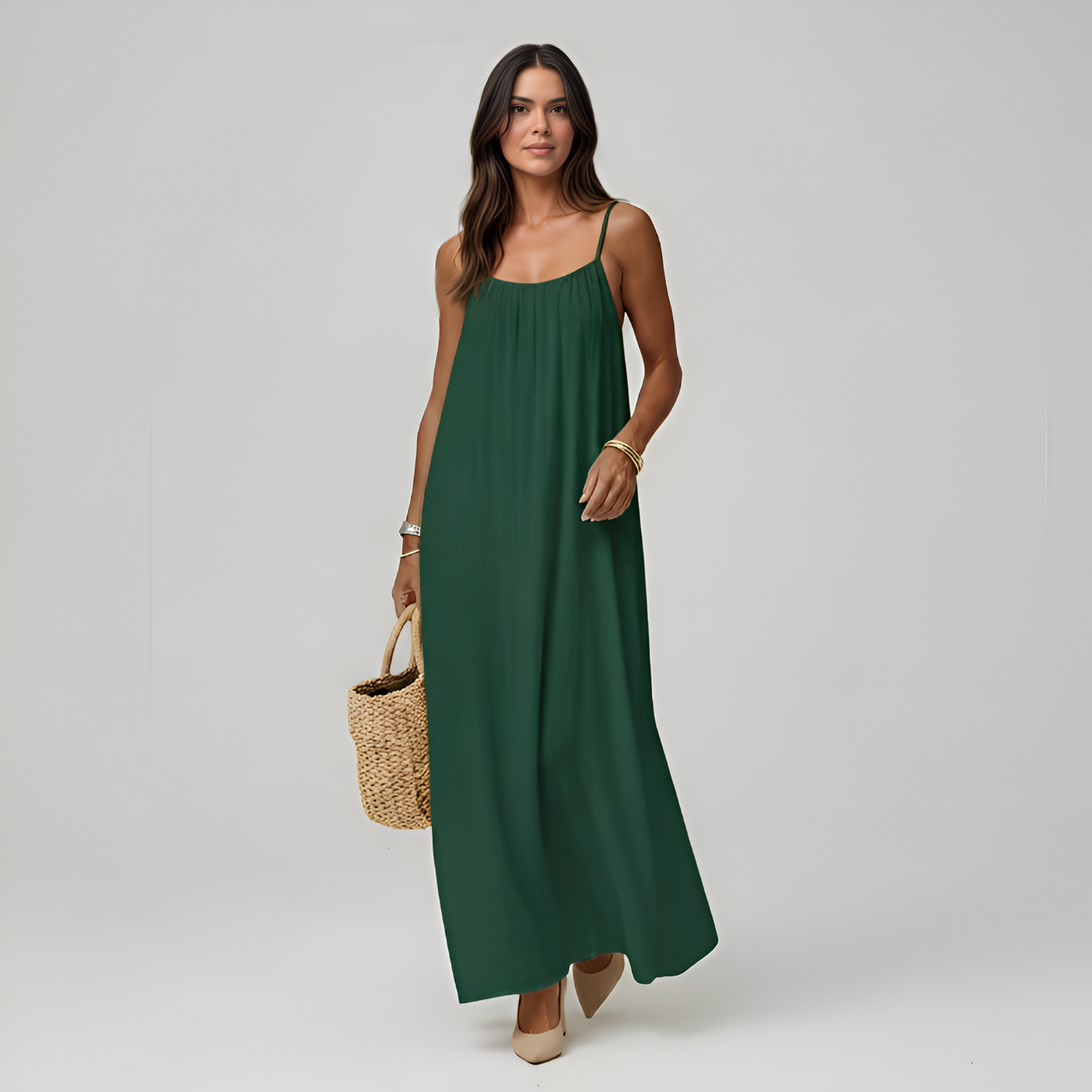 Adjustable Strap Cami Maxi Dress For Women