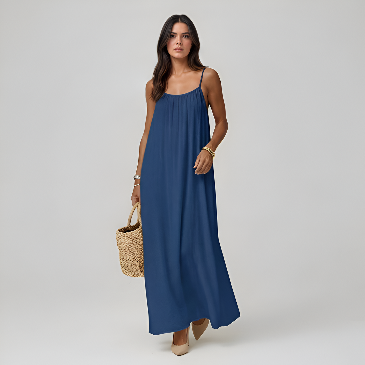 Adjustable Strap Cami Maxi Dress For Women