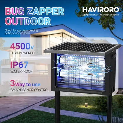 Outdoor Insect Solar Energy 4500V Electric Shock Mechanism Portable Wireless Device