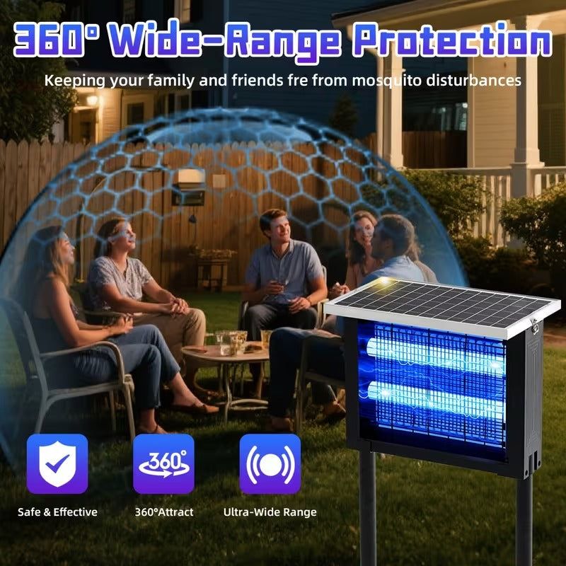 Outdoor Insect Solar Energy 4500V Electric Shock Mechanism Portable Wireless Device