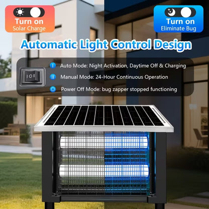 Outdoor Insect Solar Energy 4500V Electric Shock Mechanism Portable Wireless Device