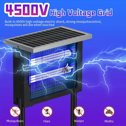 Outdoor Insect Solar Energy 4500V Electric Shock Mechanism Portable Wireless Device