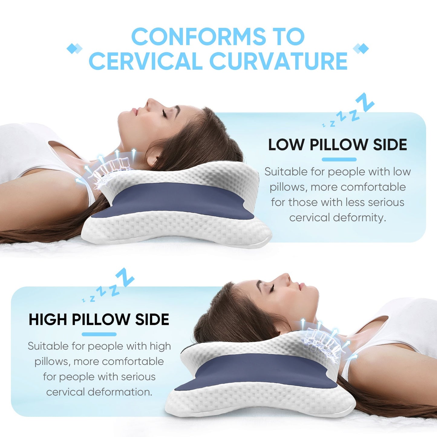 Memory Foam Cervical Pillow Neck Pain Relief