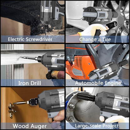 Madebut Cordless Impact Wrench, 3-Speed Electric Power Wrenches