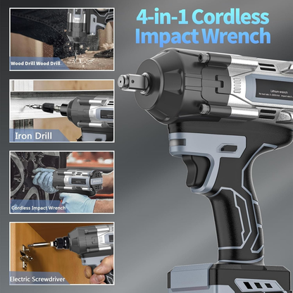 Madebut Cordless Impact Wrench, 3-Speed Electric Power Wrenches