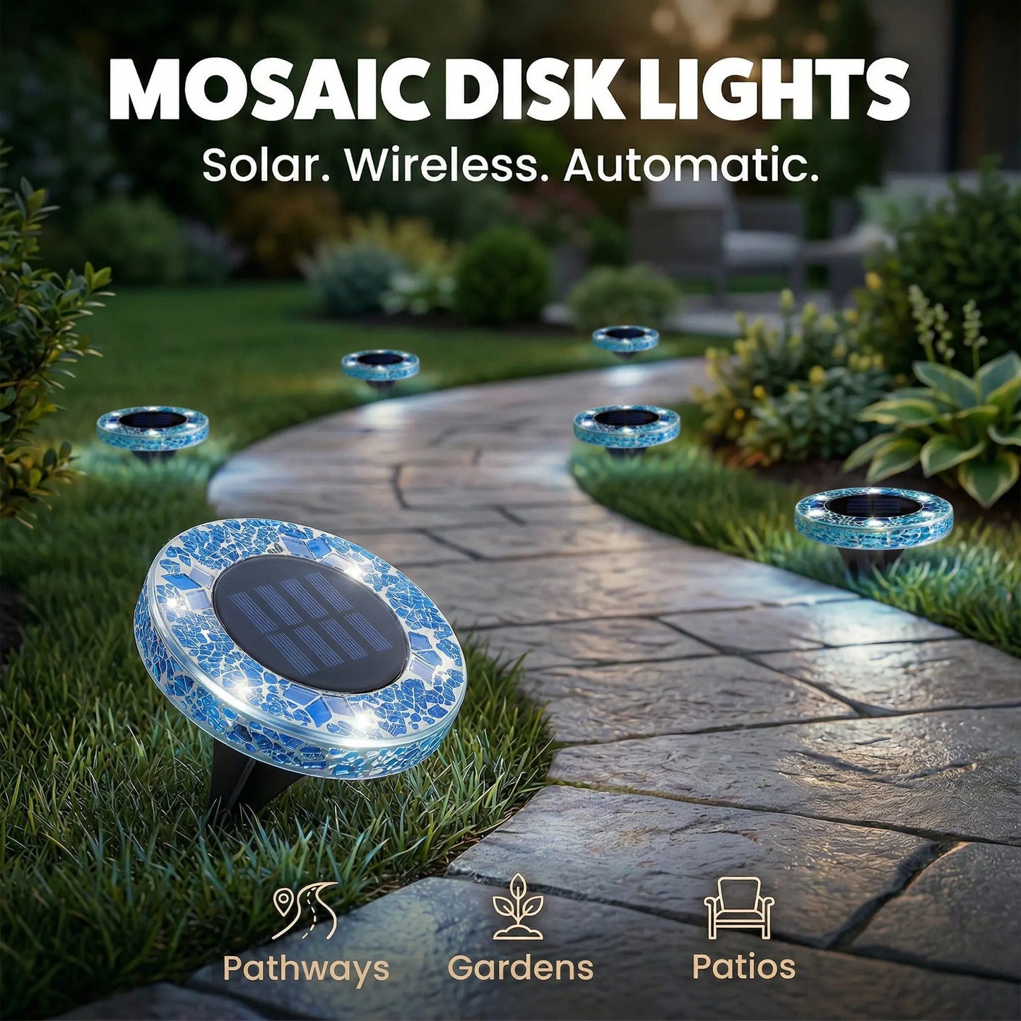 Solar Mosaic Disk Lights