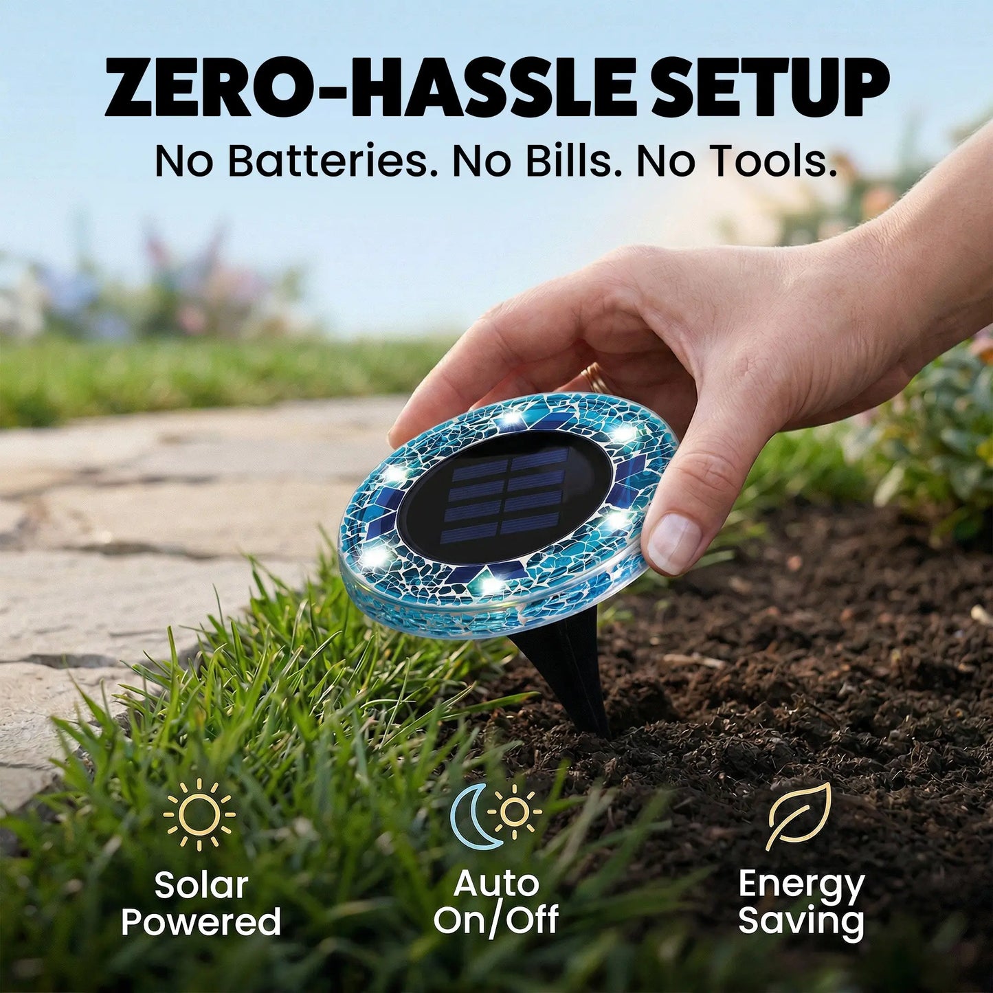 Solar Mosaic Disk Lights