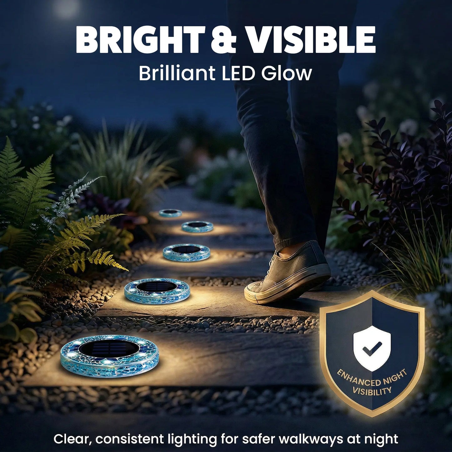Solar Mosaic Disk Lights
