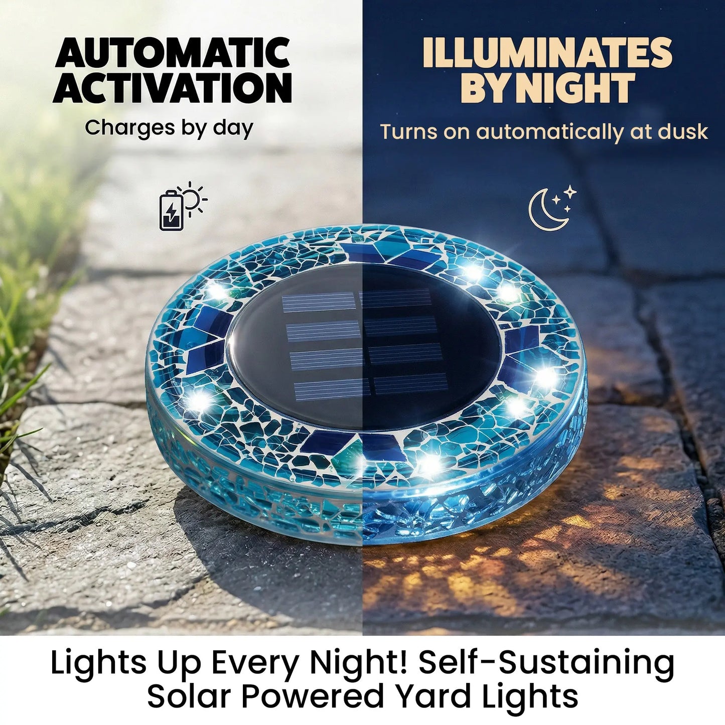 Solar Mosaic Disk Lights