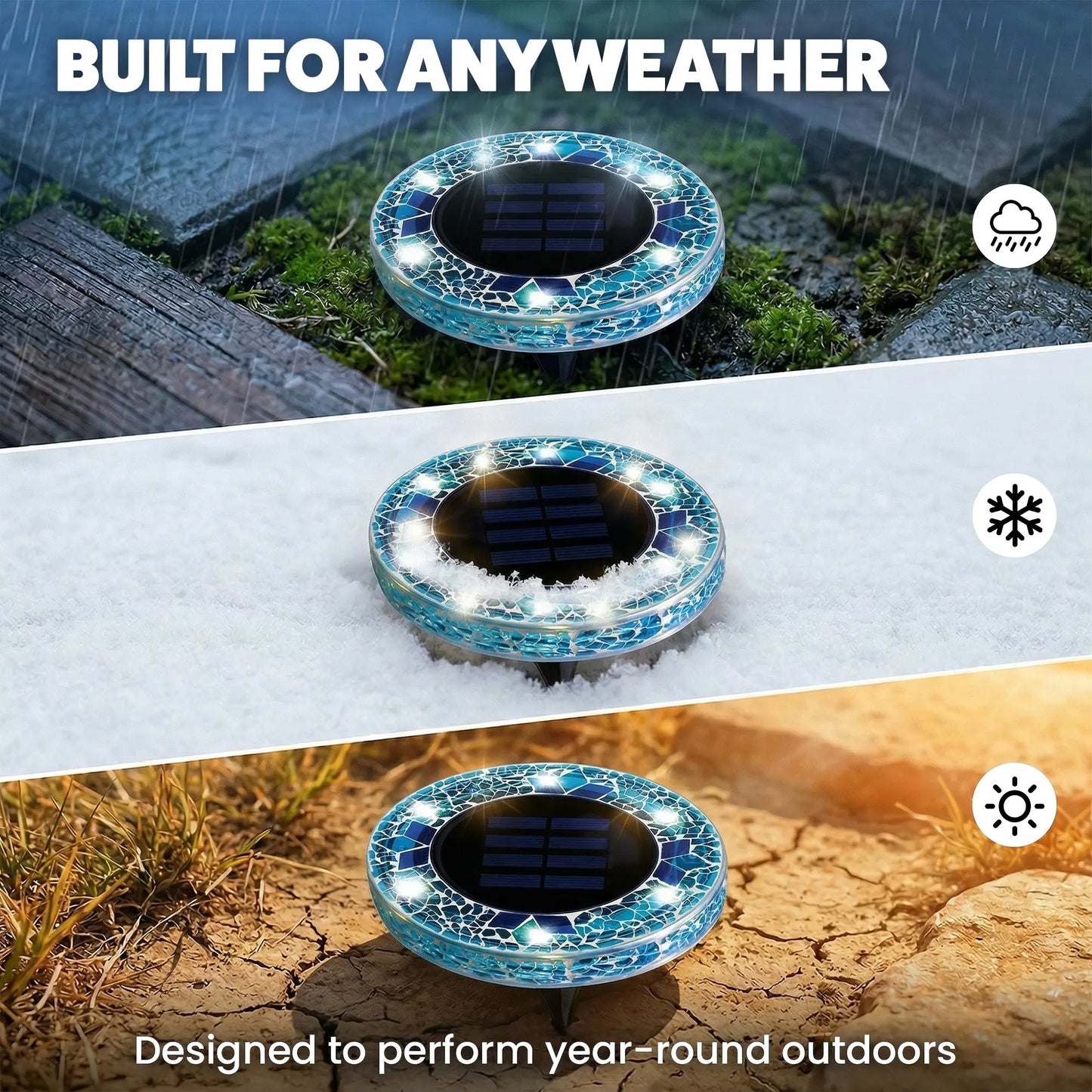 Solar Mosaic Disk Lights