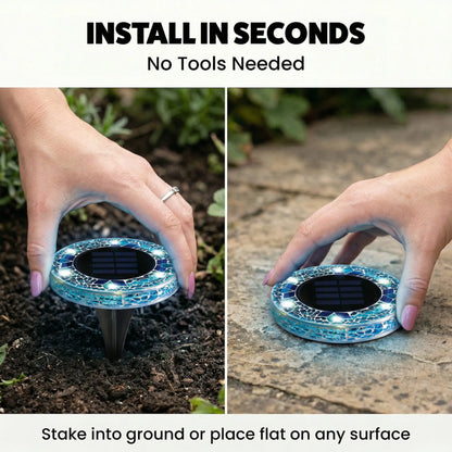 Solar Mosaic Disk Lights
