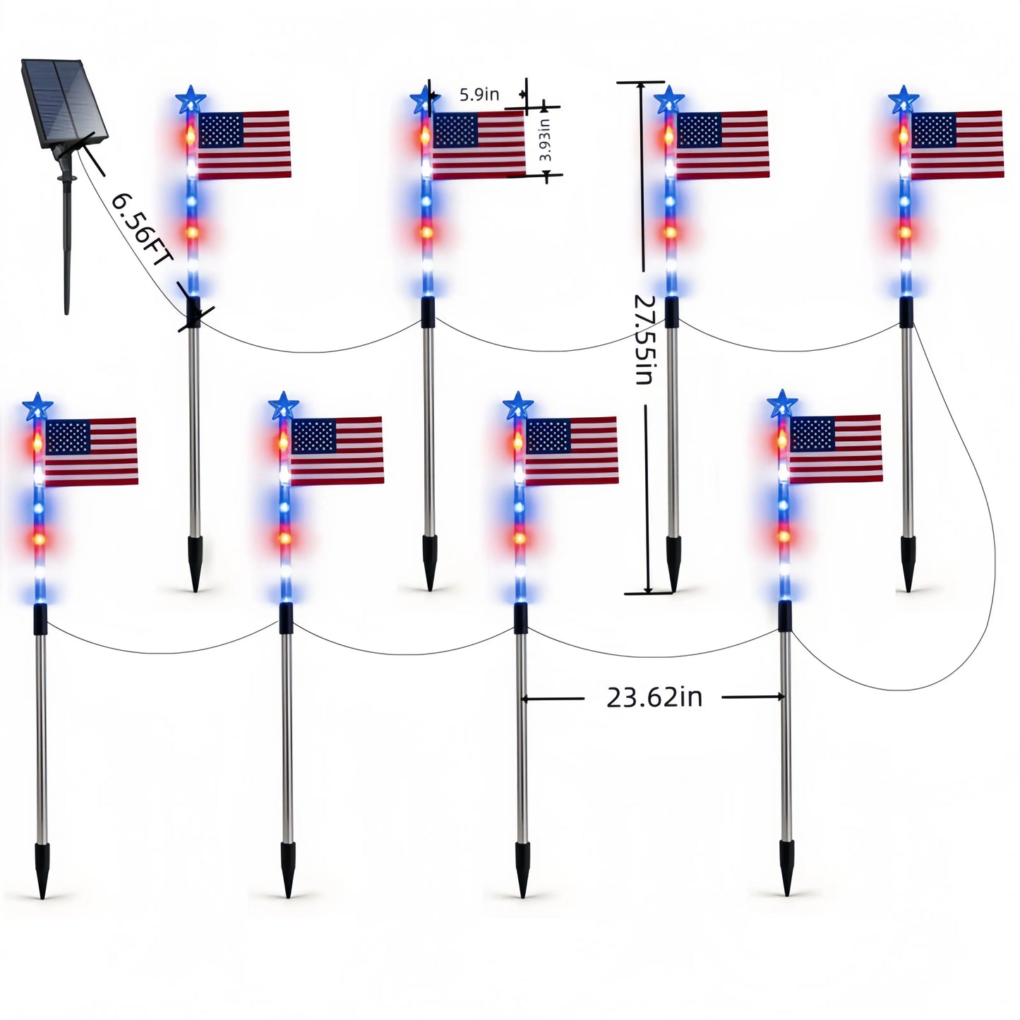 American Flag Solarlights