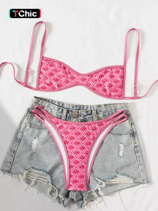 Floral Print Bikini Set