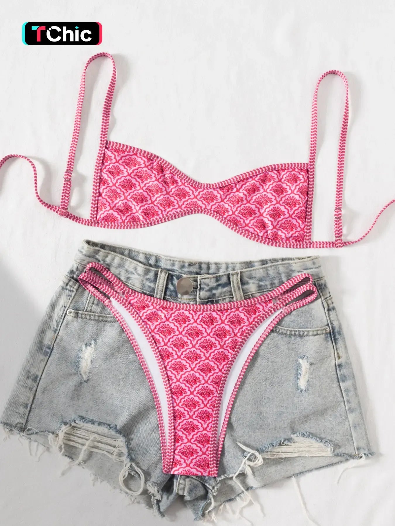 Floral Print Bikini Set