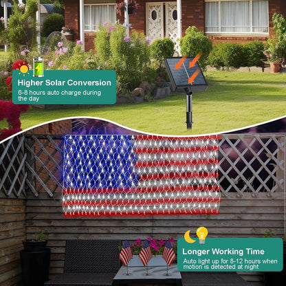 American Flag Net Lights