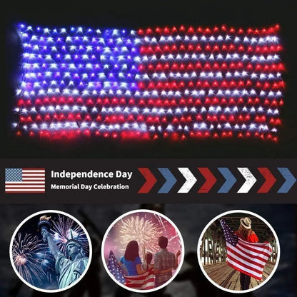 American Flag Net Lights