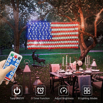 American Flag Net Lights