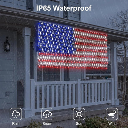 American Flag Net Lights