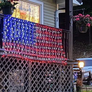American Flag Net Lights