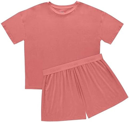 Hanes Women's Originals Supersoft Boxy T-Shirt & Sleep Shorts Set
