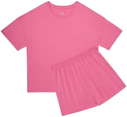 Hanes Women's Originals Supersoft Boxy T-Shirt & Sleep Shorts Set
