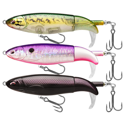 Bait Sure - Easy Catch Fishing Lure Set - Rose Gold set of three topwater lures with BKK treble hooks