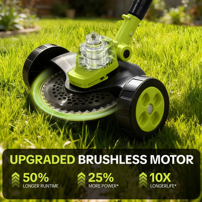 【DealsForYouDays】SEESE Cordless Lawn Mower, Garden Tool (Mower, Trimmer, Edger) with 2×21V Batteries, Lightweight for Small to Medium Backyards Grass Cutting Tool Grasscutters