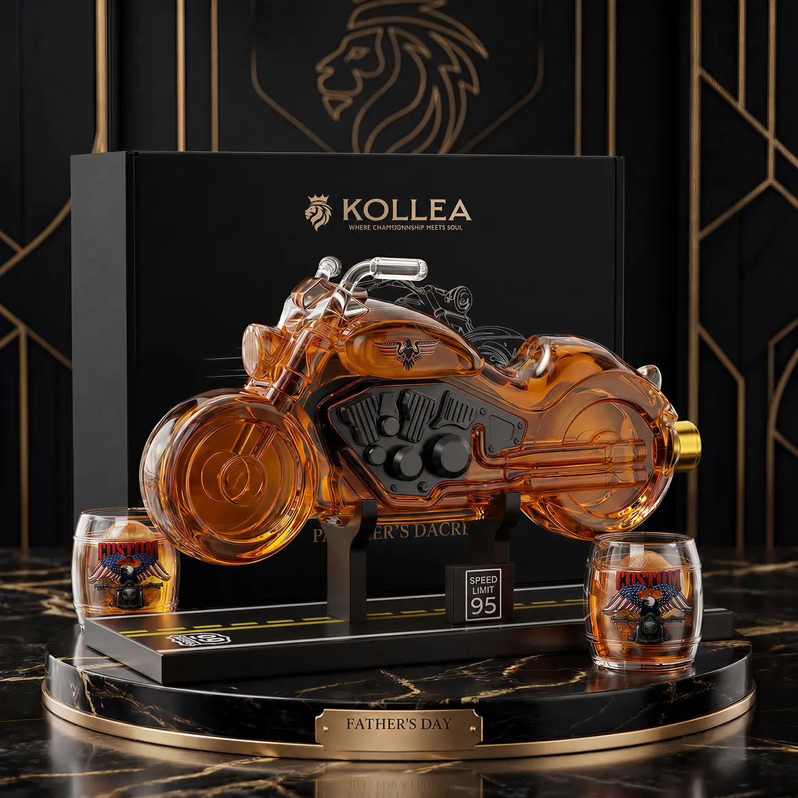 Motorcycle Whiskey Decanter