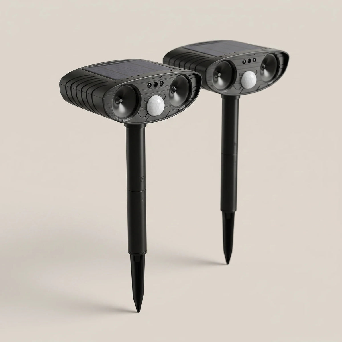 Solar Animal Repellent - pair on stakes