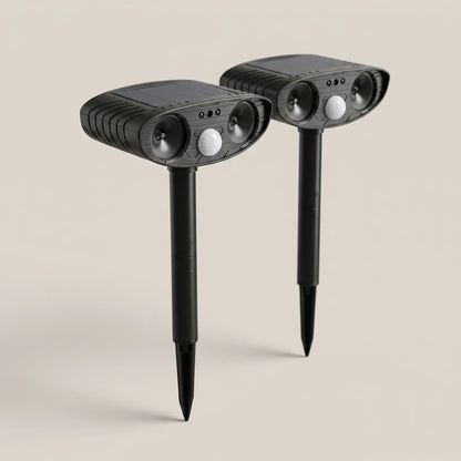 Solar Animal Repellent - pair on stakes