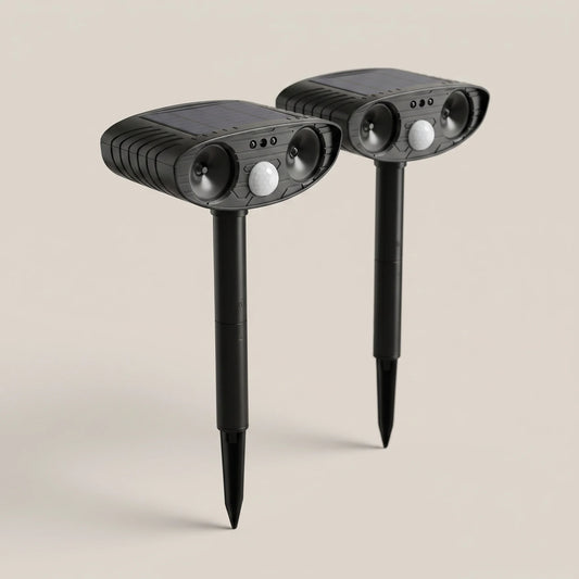 Solar Animal Repellent - pair on stakes