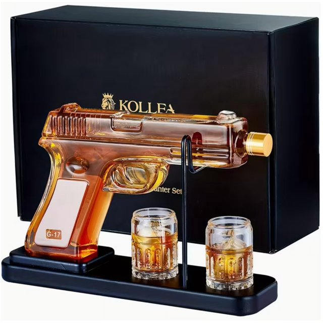 Pistol Decanter with 2 Shot Glasses product photo