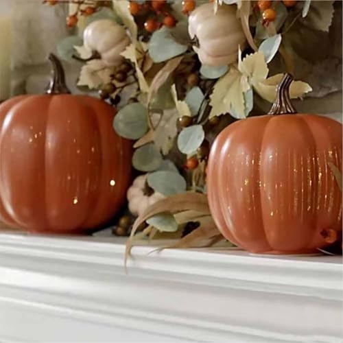 Starry Night Glass Pumpkins - Illuminated Set of 2