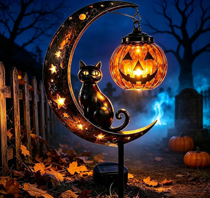 Starry Night Glass Pumpkins - Illuminated Set of 2