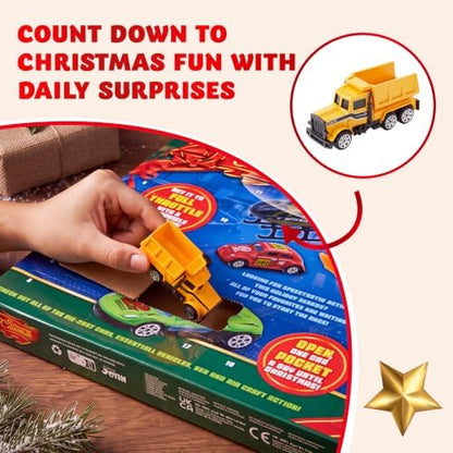 JOYIN 2022 Christmas Advent Calendar for Kids, 24 Days Countdown Calendar Toys with Diecast Cars Set for Boys Kids Party Favors, Classroom Prizes, Xmas Gift