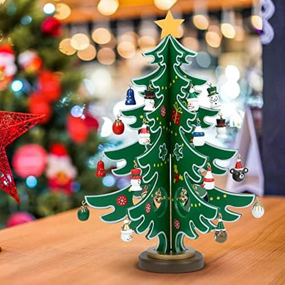 LIHAO Christmas Advent Calendar 2026, 24 Days Tabletop Tree Countdown | 24PCS Ornaments, for Boys, Girls, Party Favors, Classroom Prizes, Xmas Gift